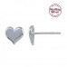 2PR017 Hearts and 4mm Lab Created Ruby Earring Set 925 Sterling Silver