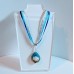 Small Teardrop Shaped Seashell Pendant on Lace Necklace 2