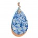 CLAY202 Blue Hydrangea Reversible Pendant  