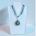Small Teardrop Shaped Seashell Pendant on Lace Necklace 1