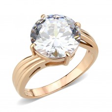 11mm IP Rose Gold Plated Engagement Wedding Ring