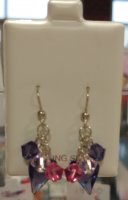 Purple Hearts Swarovski Earrings