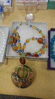 Brown-Green Millifiori Necklace